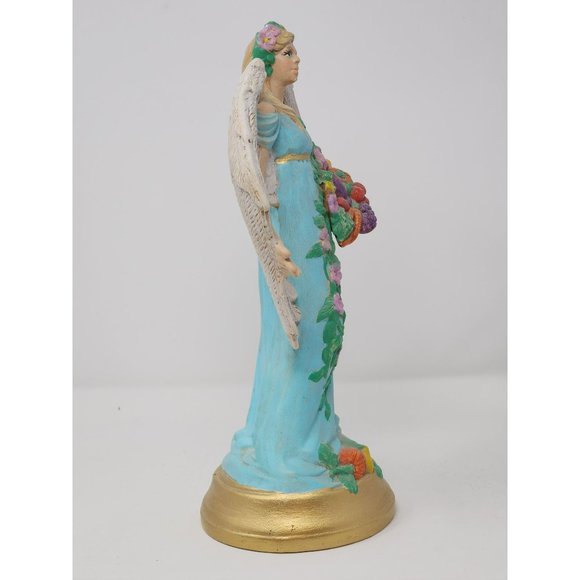 Beautiful Hand Painted Ceramic Angel With Fresh Vegetables And Flowers‎ - Picture 3 of 10